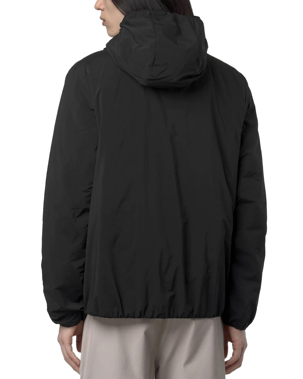 K-WAY Giubbino K-WAY uomo JACK PLAIN WARM K2136DW Nero giacca corta materiali tecnici idrorepellenti cappuccio imbottito K2136DW USY 