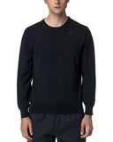 Maglione K-WAY uomo SEBASTIEN MERINO K2142EW Blu lana merino easy-care  vestibilità regolare regular fit girocollo