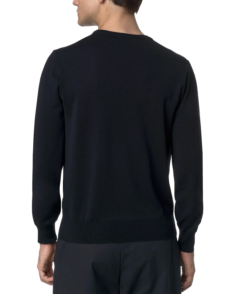 K-WAY Maglione K-WAY uomo SEBASTIEN MERINO K2142EW Blu lana merino easy-care  vestibilità regolare regular fit girocollo K2142EW K89 