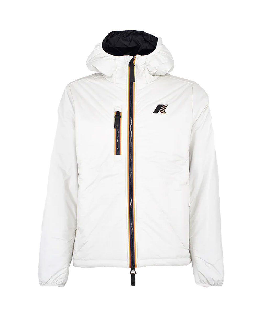 K-WAY Giubbino K-way uomo Annecy K31337W bianco antigoccia logo <BR/> K31337W X42 