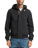 K-WAY men's Joachim Bonded jacket K3135KW Black slim fit pockets elasticated cuffs silicone logo on chest full zip closure