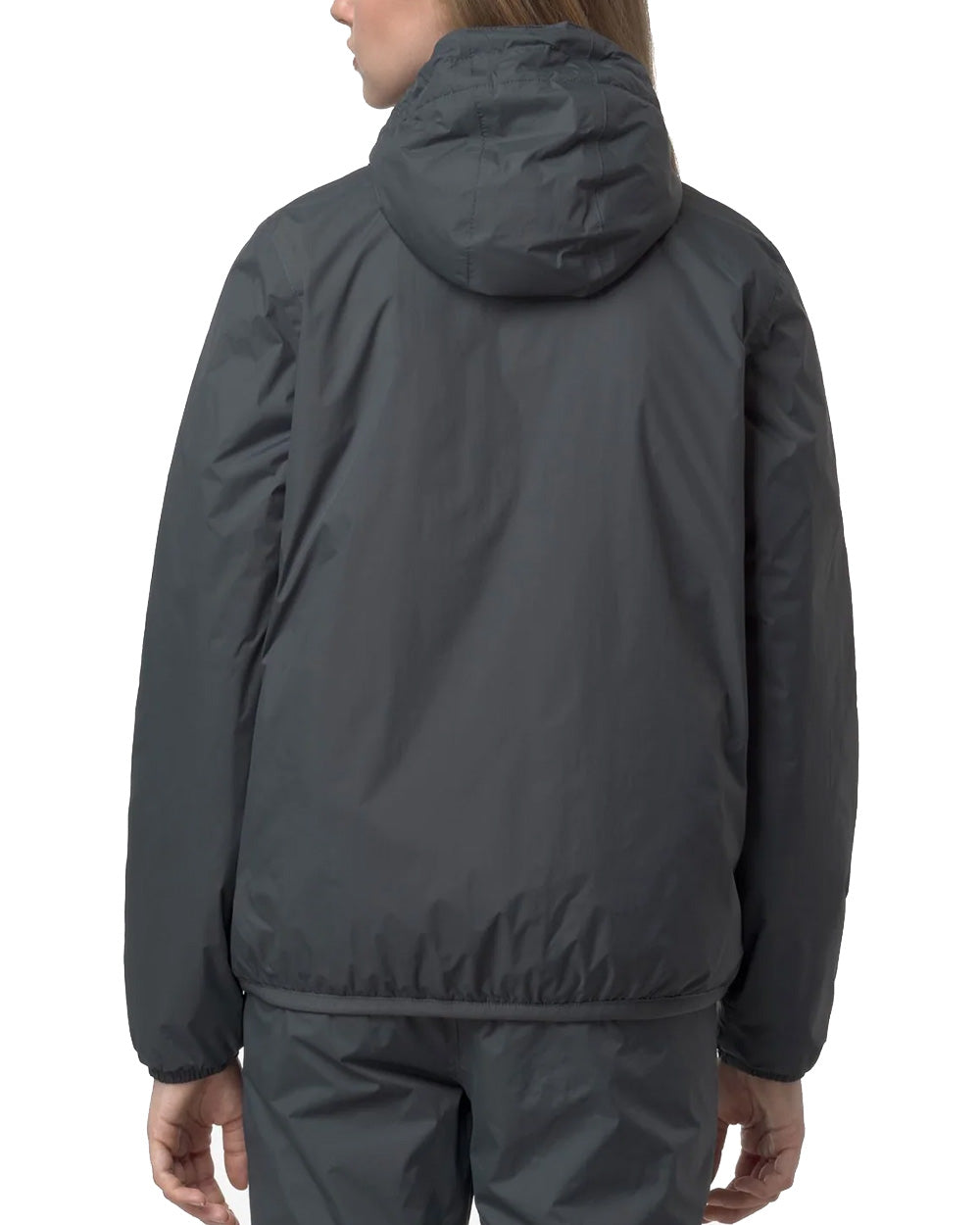 K-WAY Giubbino K-WAY donna LE VRAI 4.0 CLAUDE WARM K61273W Verde cuciture termonastrate cappuccio regolabile zip frontale con pattina antivento polsini elasticizzati <BR/> K61273W 133 