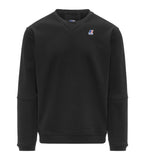 Felpa K-way uomo K6132MWUSY Nael Brushed Pc Nera girocollo