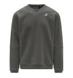 Felpa K-way uomo K6132MWWMR Nael Brushed Pc Verde girocollo