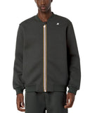 Felpa K-WAY uomo ABEL SPACER K71344W Verde vestibilità regular tasche laterali colletto orlo a costina zip frontale
