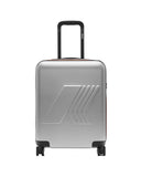 Trolley K-WAY uomo EUDOXIE K81372W Grigio logo all over tasca quattro ruote