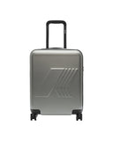 Trolley K-WAY uomo EUDOXIE K81372W Ghiaccio logo all over tasca quattro ruote