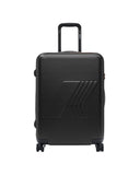 Trolley K-WAY uomo EUDOXIEUR LOGO K81439W Nero logo stampato all over tasca