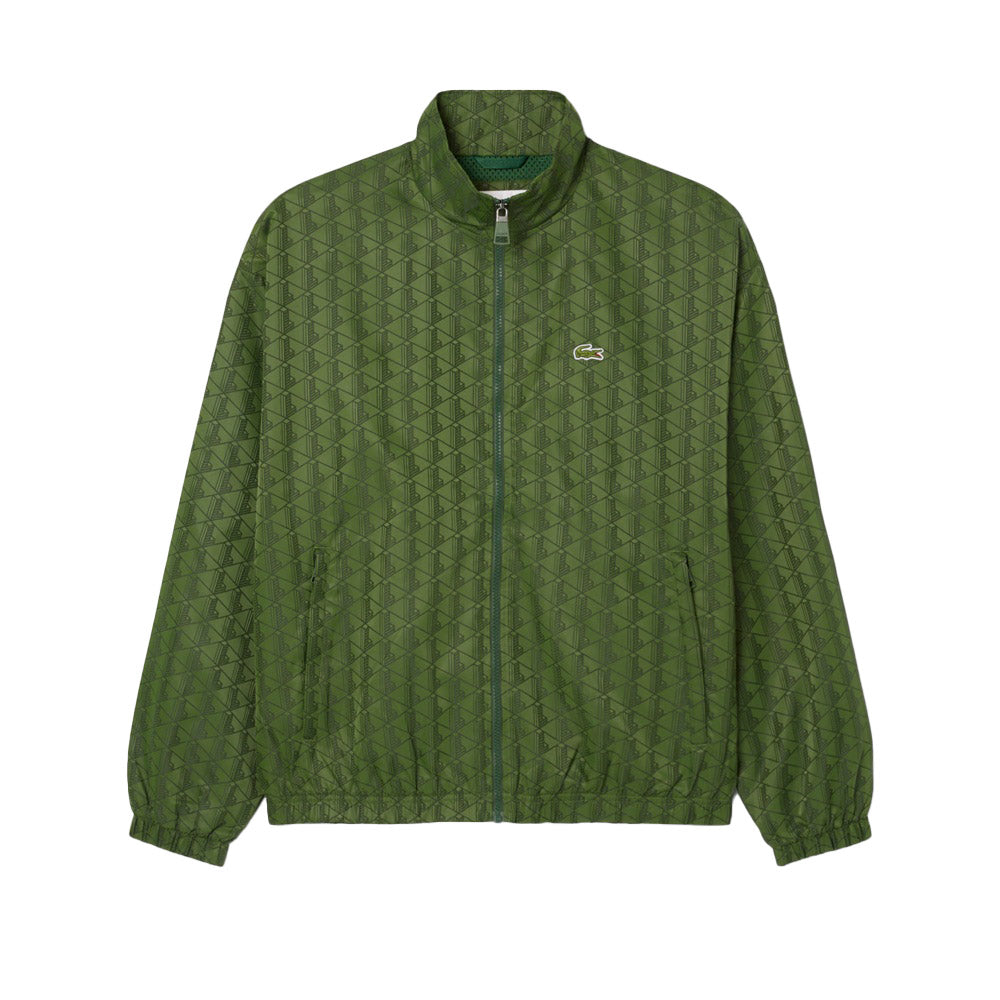 LACOSTE Giacca Lacoste uomo BH8902132 Verde Monogramm con zip BH8902 132 