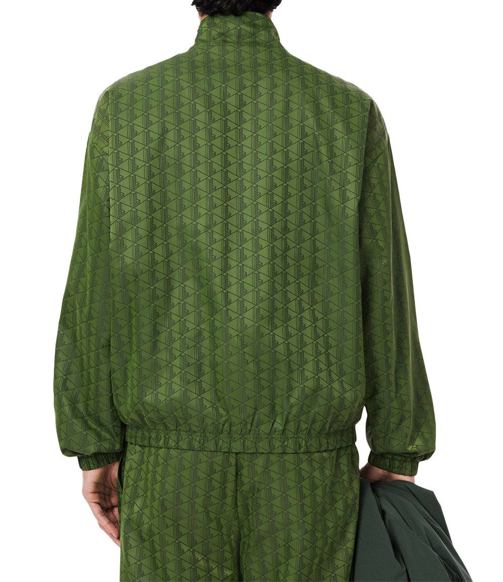 LACOSTE Giacca Lacoste uomo BH8902132 Verde Monogramm con zip BH8902 132 