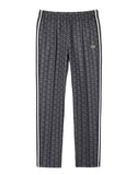 Men's LACOSTE trousers XH1440 Black jacquard welt pockets drawstring waist crocodile