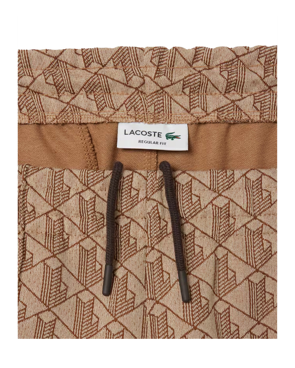 LACOSTE Pantalone LACOSTE uomo XH1440 Nero jacquard tasche a filetto coulisse con cordoncino in vita coccodrillo XH1440 61R 