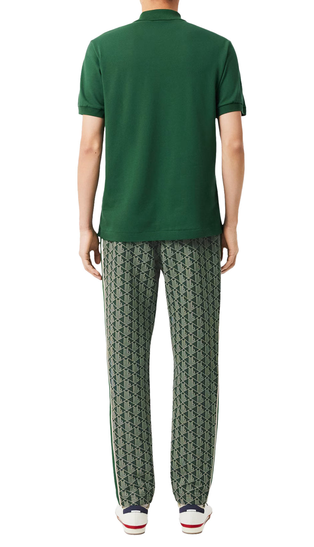 LACOSTE Pantalone LACOSTE uomo XH1440D1R Verde jacquard tasche a filetto coulisse XH1440 D1R 