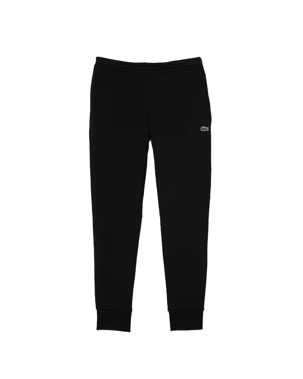 LACOSTE Pantalone Lacoste uomo XH9624 Nero slim fit cotone organico spazzolato polsini a costine alle caviglie coulisse interna  polsini a costine alle caviglie e la coulisse interna XH9624 031 