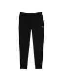 Lacoste Men's Trousers XH9624 Black slim fit brushed organic cotton ribbed ankle cuffs internal drawstring ribbed ankle cuffs