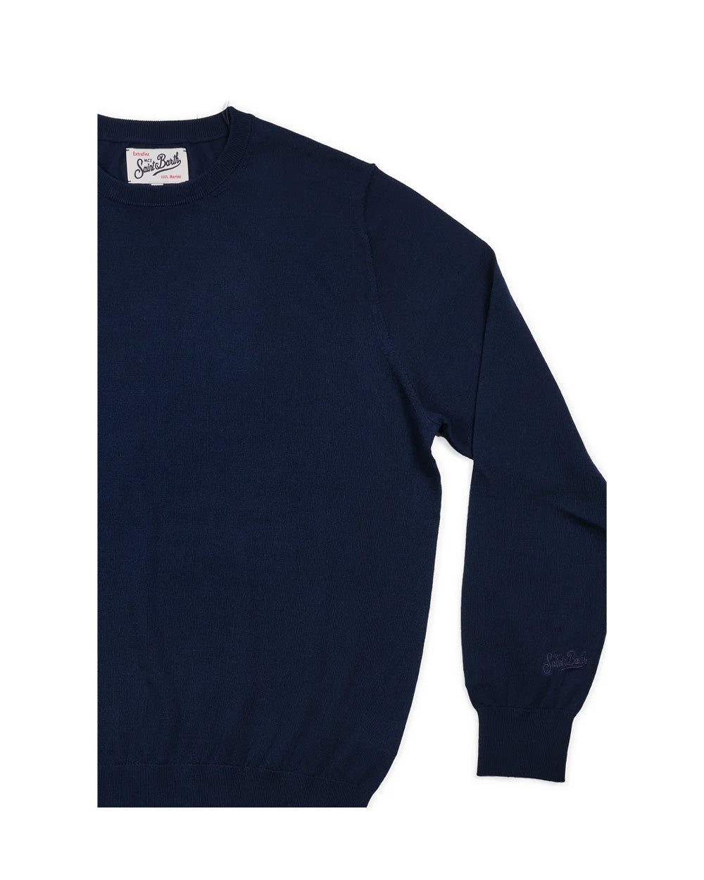 MC2 SAINT BARTH Maglione MC2 SAINT BARTH uomo REGENT MERINO REG013TEX000100063I Blu lana tinta unita girocollo REG013 TEX0001 00063I 62 