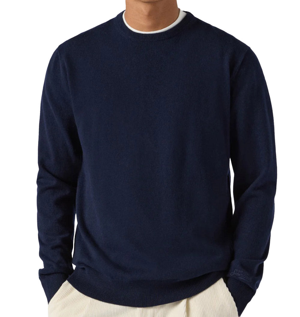 MC2 SAINT BARTH Maglione Mc2 Saint Barth uomo REGE008TEX000100017I61 regent merinocash blu REGE008 TEX0001 00017I 61 