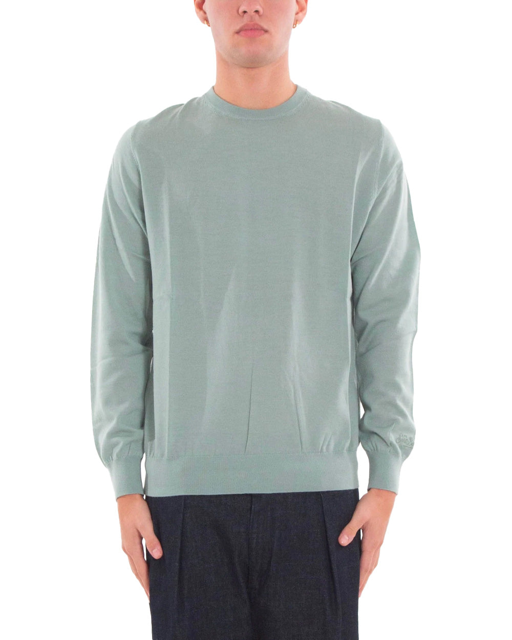 MC2 SAINT BARTH Maglione MC2 SAINT BARTH uomo REGENT MERINO REGE013TEX000100268I Verde lana girocollo REGE013 TEX0001 00268I 53 