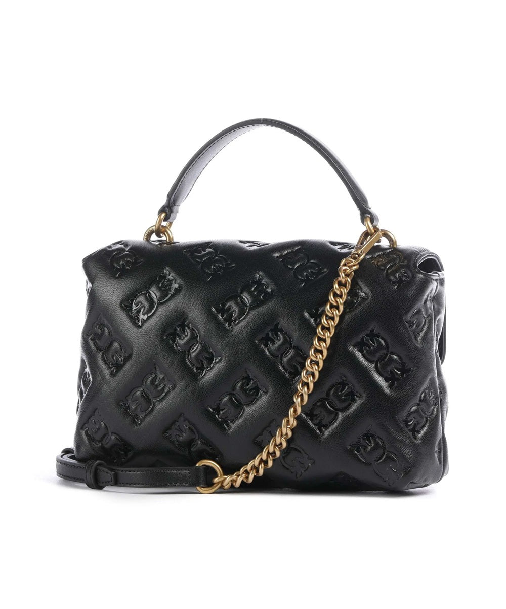PINKO Borsa Pinko donna 100044A2JXZ99Q Mini Love Lady Puff in nappa logata Nera 100044A2JX Z99Q 