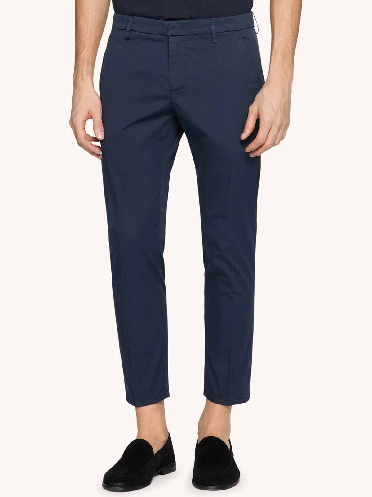 DONDUP Pantalone DONDUP uomo ALFREDO UP518GSE046PTD Blu slim chino logo UP518GSE046PTD 894 