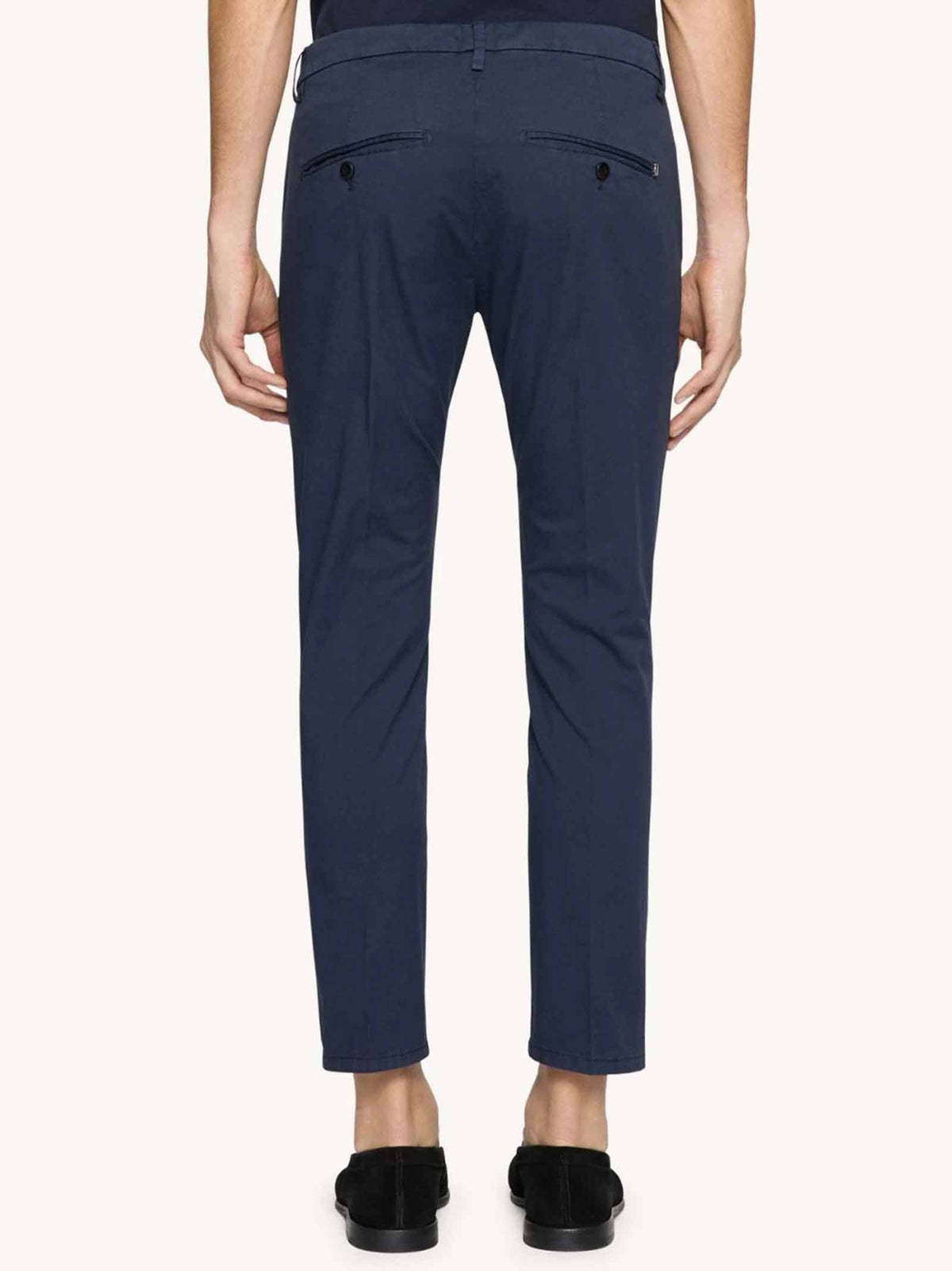 DONDUP Pantalone DONDUP uomo ALFREDO UP518GSE046PTD Blu slim chino logo UP518GSE046PTD 894 