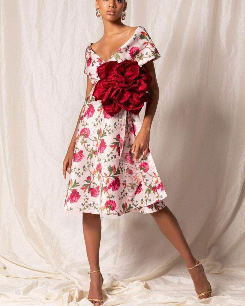 GIADA CURTI Abito Giada Curti donna A365D22 bianco rosso A365 D22 