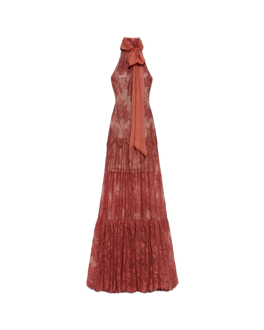 ANIYE  BY Abito ANIYE BY NOA donna 185033 Pesca pizzo ricami floreali chiffon scollo americana 185033 02478 