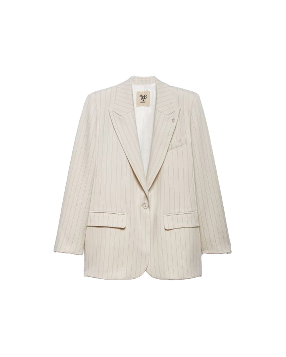 ANIYE  BY Blazer ANIYE BY IRINA donna 185106 Panna gessato oversize revers spacco 185106 02485 