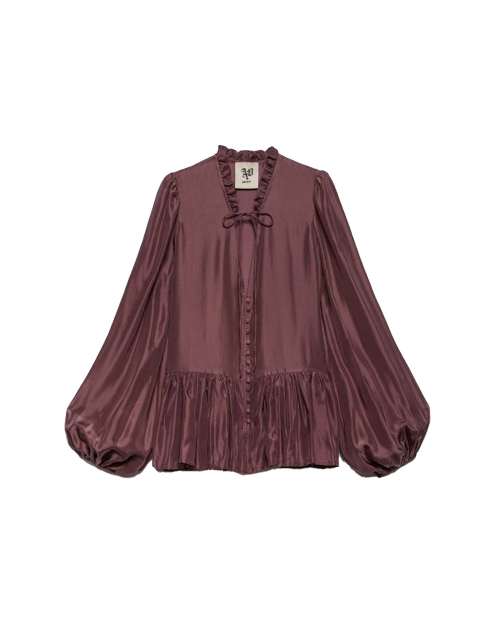 ANIYE  BY Camicia ANIYE BY MINA donna 185211 Ciliegia oversize maniche a palloncino volant 185211 02490 