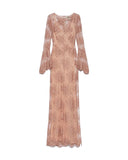 Abito ANIYE BY NOA donna 185269 Cipria pizzo ricami floreali spacco laterale
