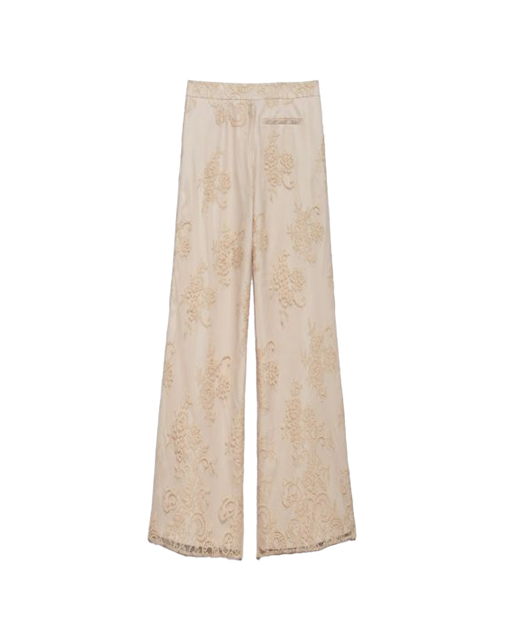 ANIYE  BY Pantalone ANIYE BY SILVA donna 185272 Cipria palazzo ricami floreali tasche regular<BR/> 185272 02486 