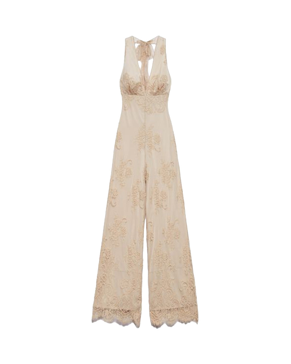ANIYE  BY Tuta ANIYE BY SILVA donna 185275 Cipria pizzo scollo all'americana ricami all over 185275 02486 