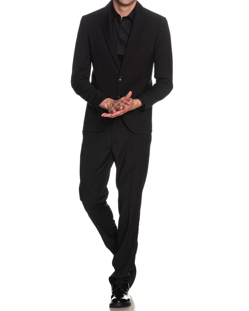 DANIELE ALESSANDRINI Abito Daniele Alessandrini uomo DUAM0010PL0101 nero elegante<BR/><BR/> DUAM0010PL0101 9000 