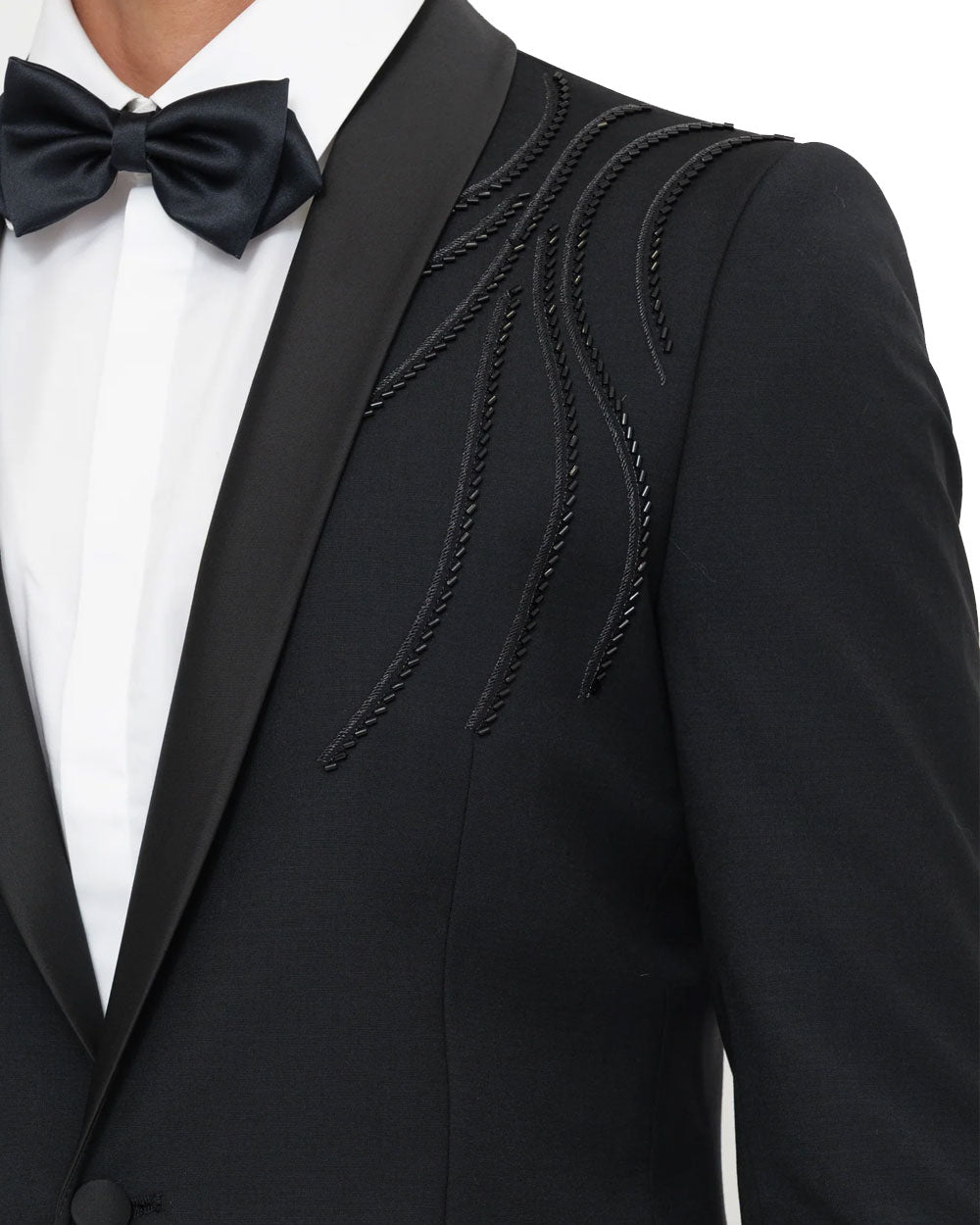 DANIELE ALESSANDRINI Abito Daniele Alessandrini uomo DUAM0015PL0072 nero elegante monopetto strass<BR/> DUAM0015PL0072 9000 