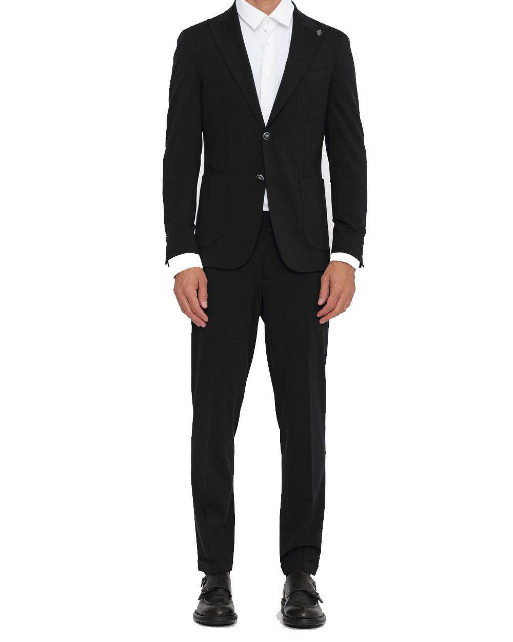 DANIELE ALESSANDRINI Abito Daniele Alessandrini uomo DUAM0018LY0019 nero monopetto <BR/> DUAM0018LY0019 9000 