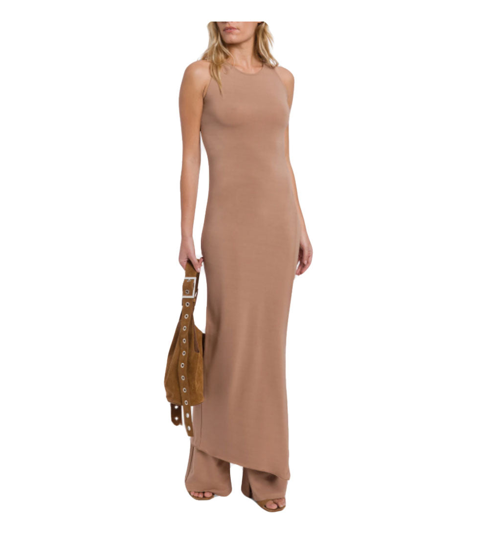 DONDUP Abito Dondup donna DA513JS0316D cipria lungo jersey viscosa<BR/> DA513JS0316D 706 