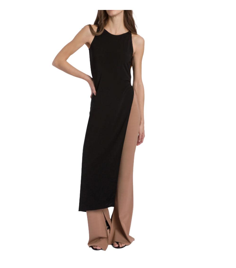DONDUP Abito Dondup donna DA513JS0316D nero lungo jersey viscosa<BR/> DA513JS0316D 999 