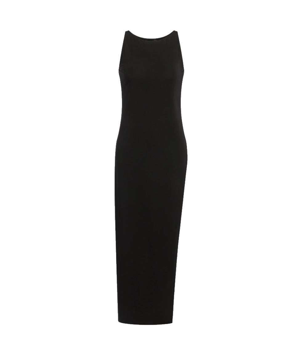 DONDUP Abito Dondup donna DA513JS0316D nero lungo jersey viscosa<BR/> DA513JS0316D 999 