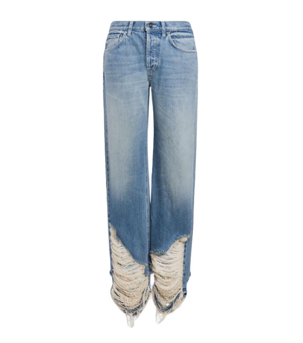 DONDUP Jeans Dondup donna DP427DF0283D Jacklyn blu chiaro wide leg denim fisso<BR/> DP427DF0283D 800 