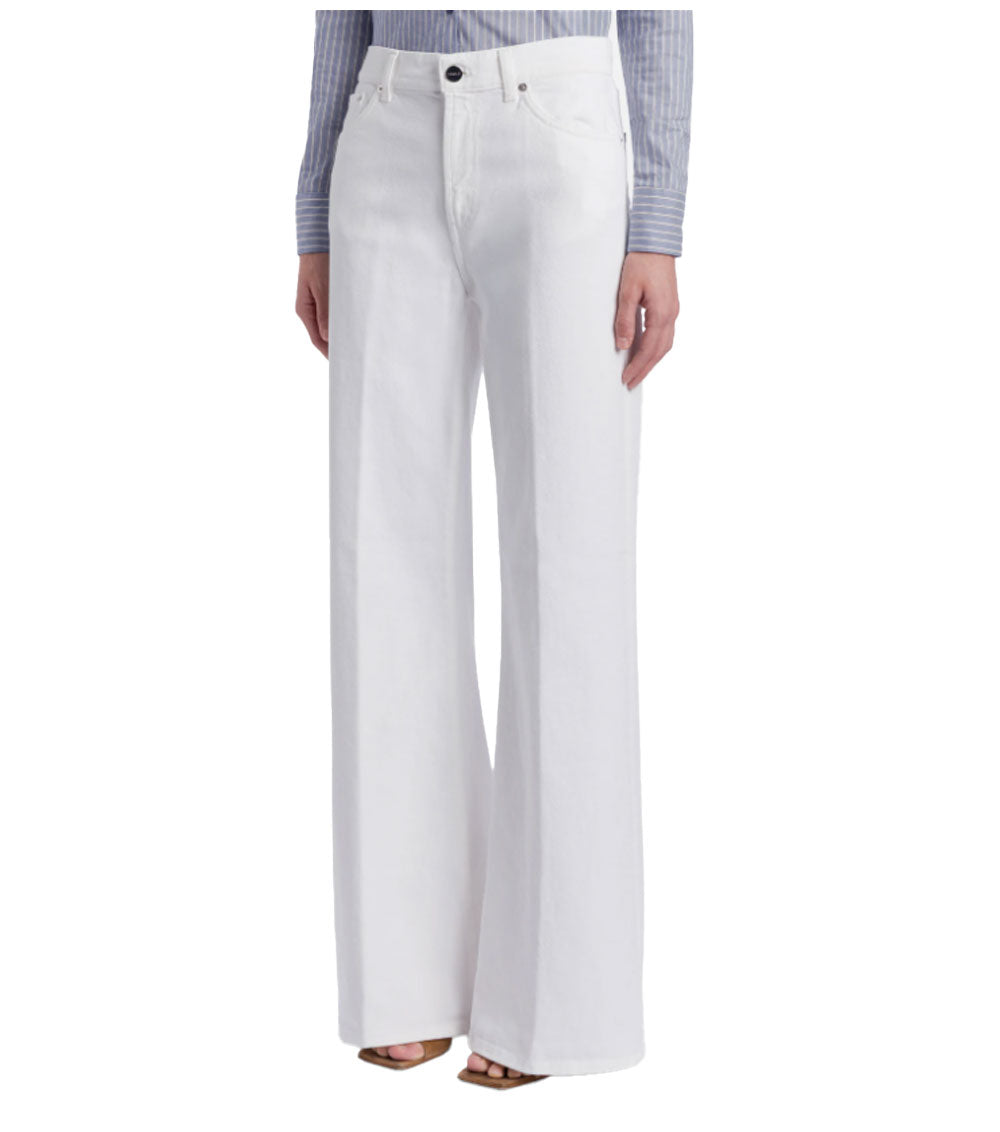 DONDUP Jeans Dondup donna DP619BSE037D Amber bianco wide leg in bull stretch<BR/><BR/> DP619BSE037D 001 