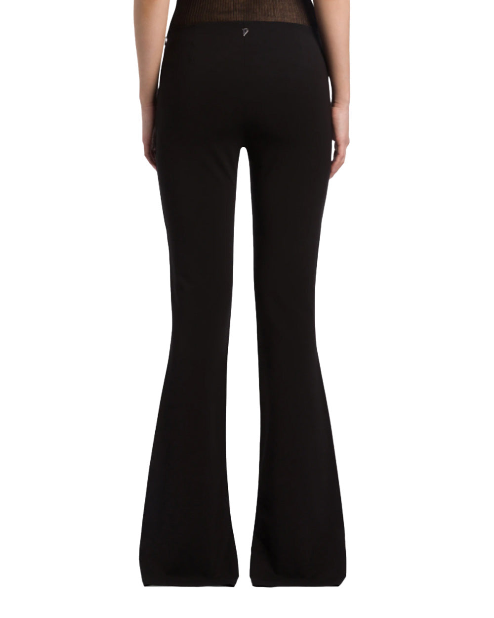 DONDUP Pantalone DONDUP donna slim DP878JS0316D Nero viscosa slim ampia apertura DP878JS0316D 999 