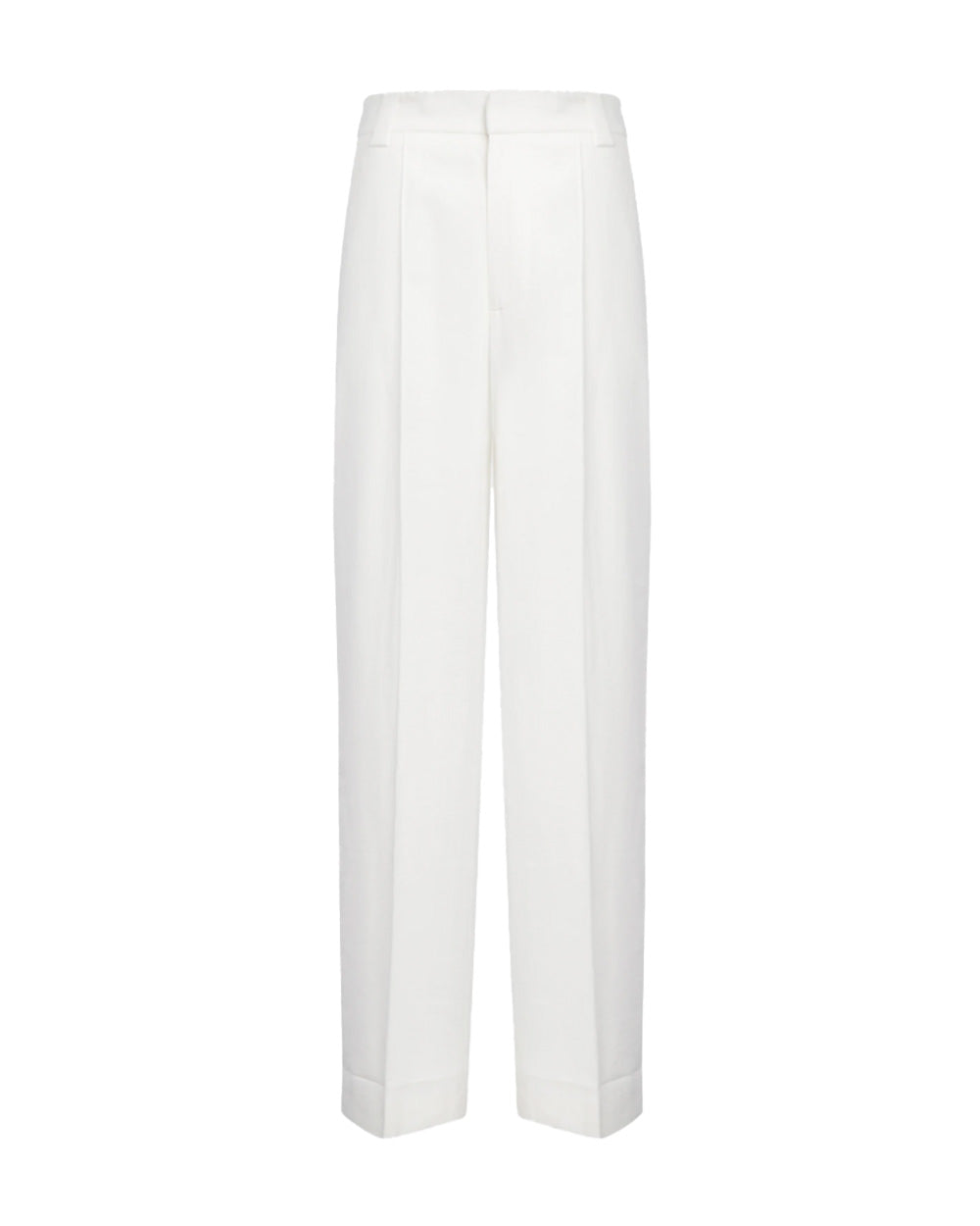 DONDUP Pantalone DONDUP donna Abby DP883IF0049D Bianco wide leg tasche vita regolare DP883IF0049D 001 