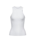 DONDUP women's top DS071JS0314D White crew neck slim racerback