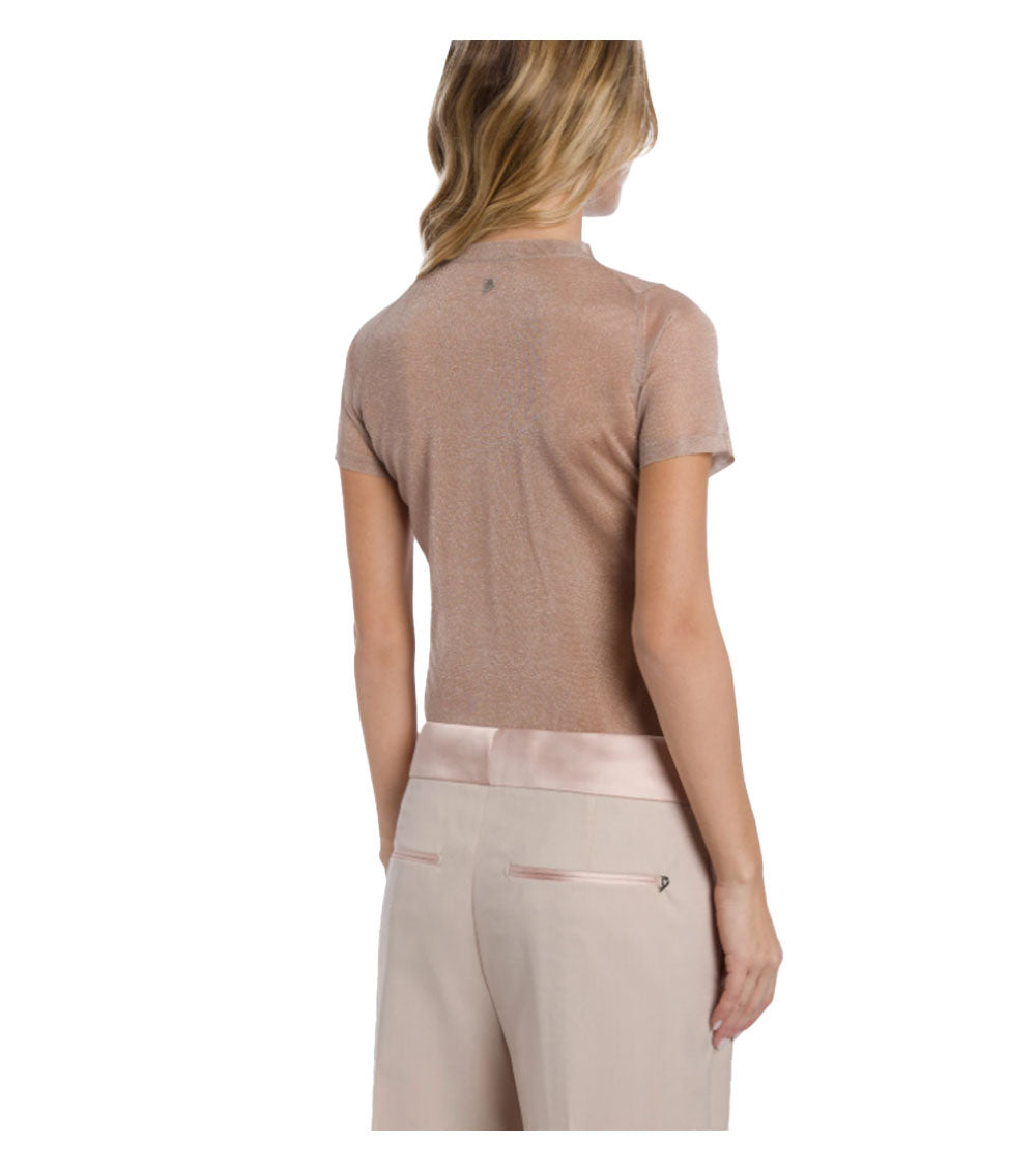 DONDUP T-shirt Dondup donna DT411M00999D cipria girocollo slim organza<BR/> DT411M00999D 007 