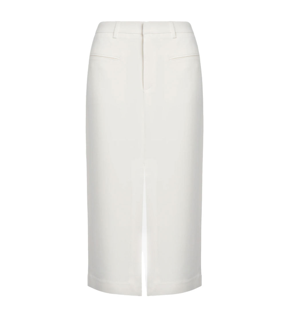 DONDUP Gonna Dondup donna G621IS0021D bianca midi crepe di viscosa<BR/> G621IS0021D 017 