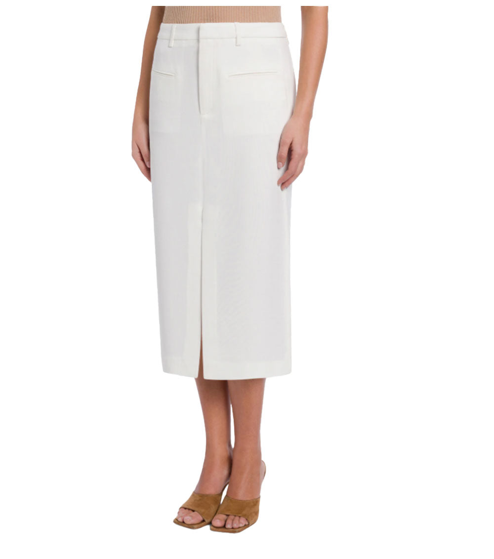 DONDUP Gonna Dondup donna G621IS0021D bianca midi crepe di viscosa<BR/> G621IS0021D 017 
