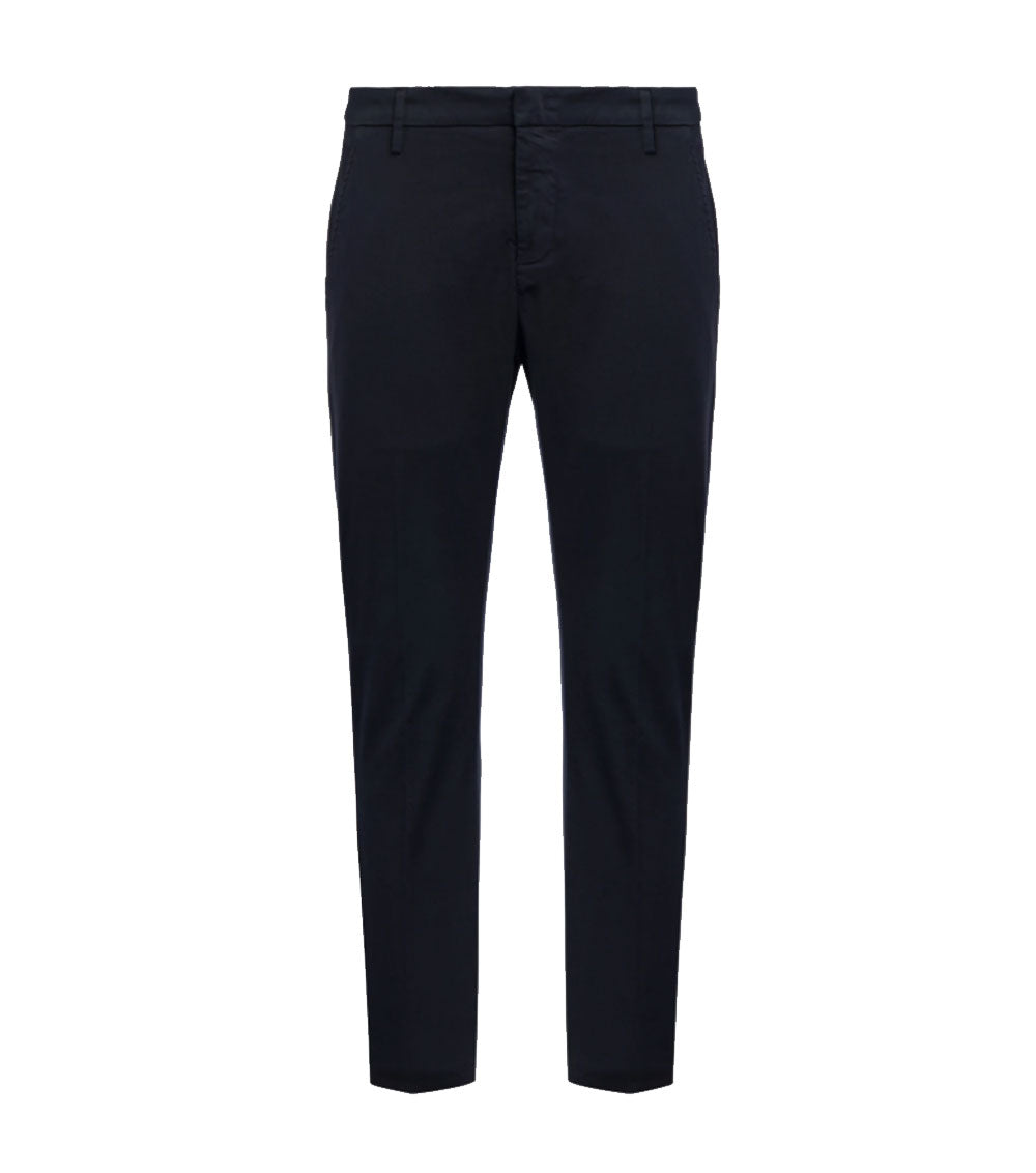 DONDUP Pantalone Dondup uomo Alfredo UP518GS0096U blu slim in gabardina compact<BR/><BR/> UP518GS0096U 890 