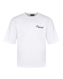T-shirt DSQUARED2 uomo Loose Fit S74GD1525D20106 Bianca cotone loose fit girocollo logo