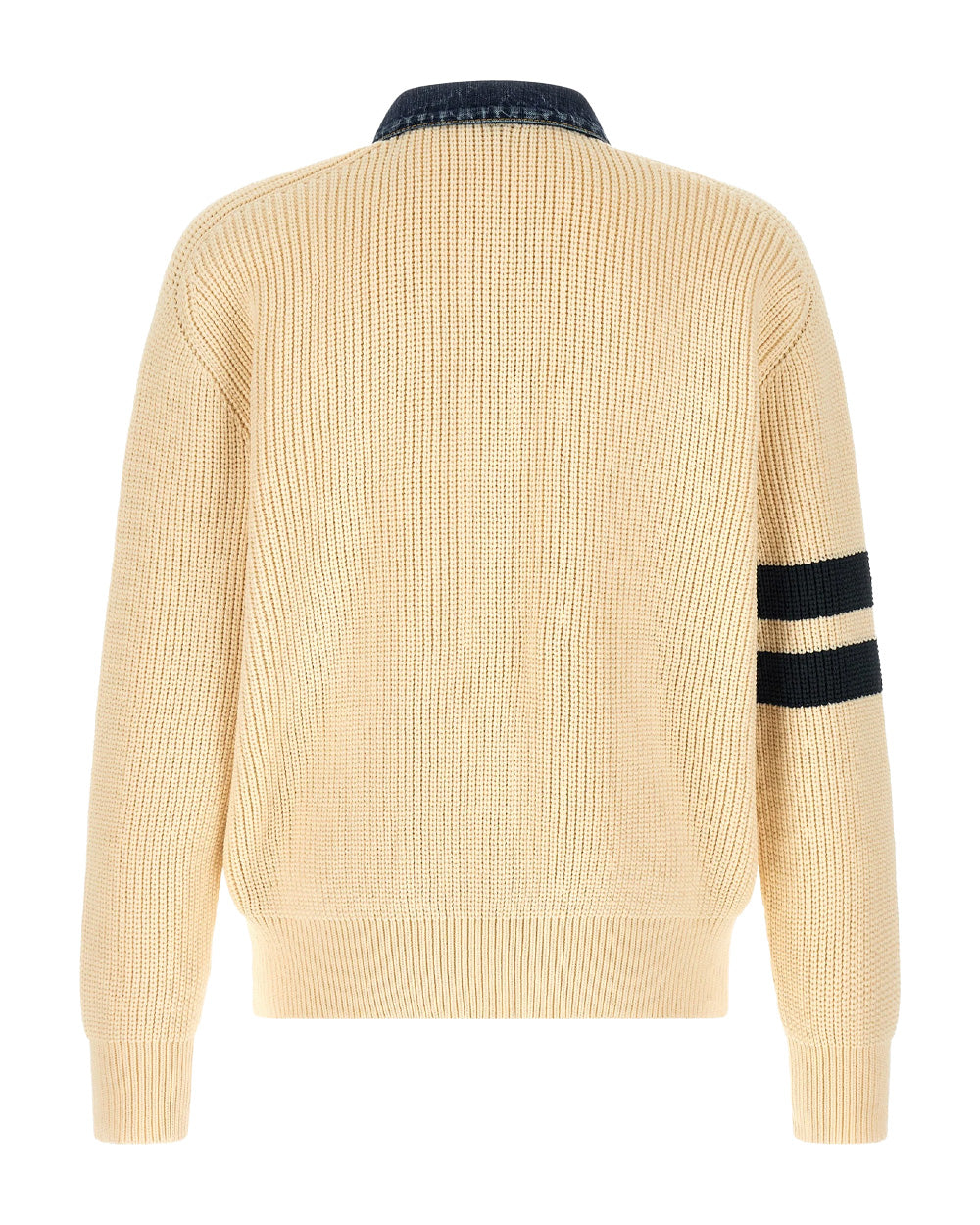 DSQUARED2 Maglia DSQUARED2 uomo S74HA1591D13185 Beige casual cotone collo classico polsi a costine S74HA1591D13185 961 