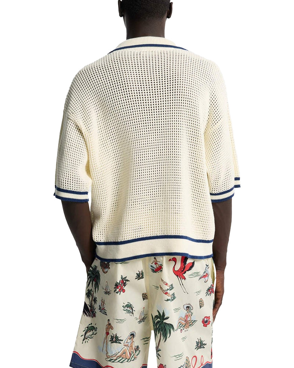 DSQUARED2 Maglia DSQUARED2 uomo S74HA1598D13194 Panna cotone colletto polo logo ricamato<BR/> S74HA1598D13194 102 